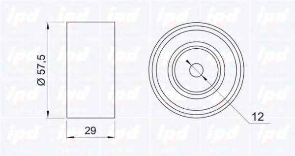 IPD 15-0802 Deflection/Guide Pulley, timing belt